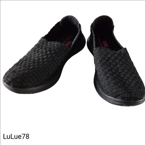 Tek Gear Black Woven Slip-On Women's Shoes Size 6